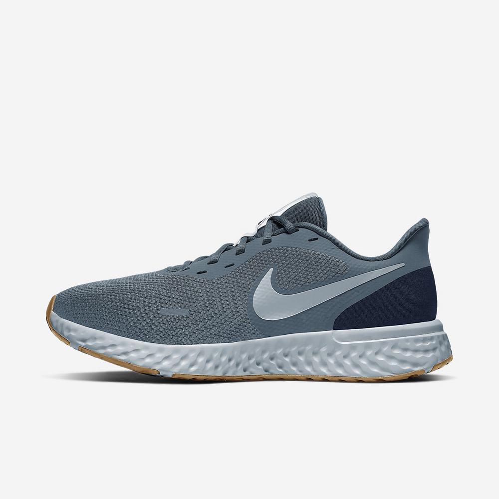 Chaussure De Running Nike Revolution 5 Bleu 1507-498 Ozone Blue/Obsidian/Gum Medium Brown/Photon Dust Homme | CWE-35642853